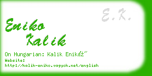 eniko kalik business card